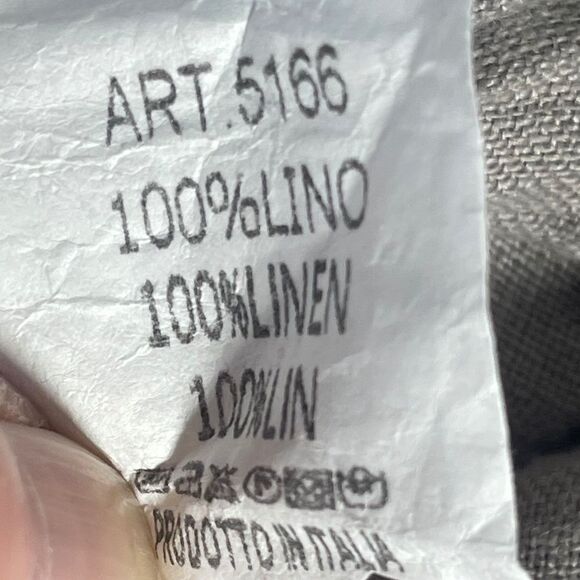 Campo De Fiori Taupe 100% Italian Linen Pull On Pants Sz S - Picture 3 of 8